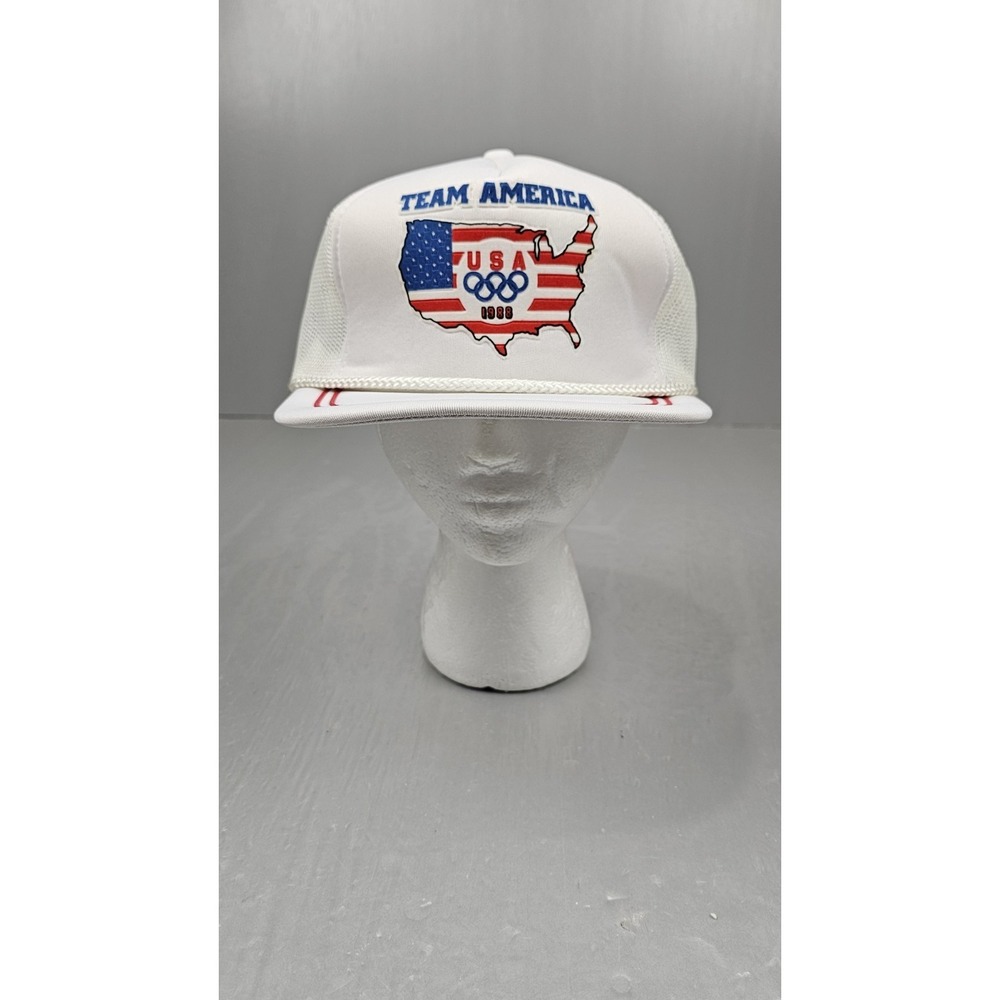 Vintage‎ Team America USA Olympics 1988 Trucker Hat Snapback Clutch Mesh Cap